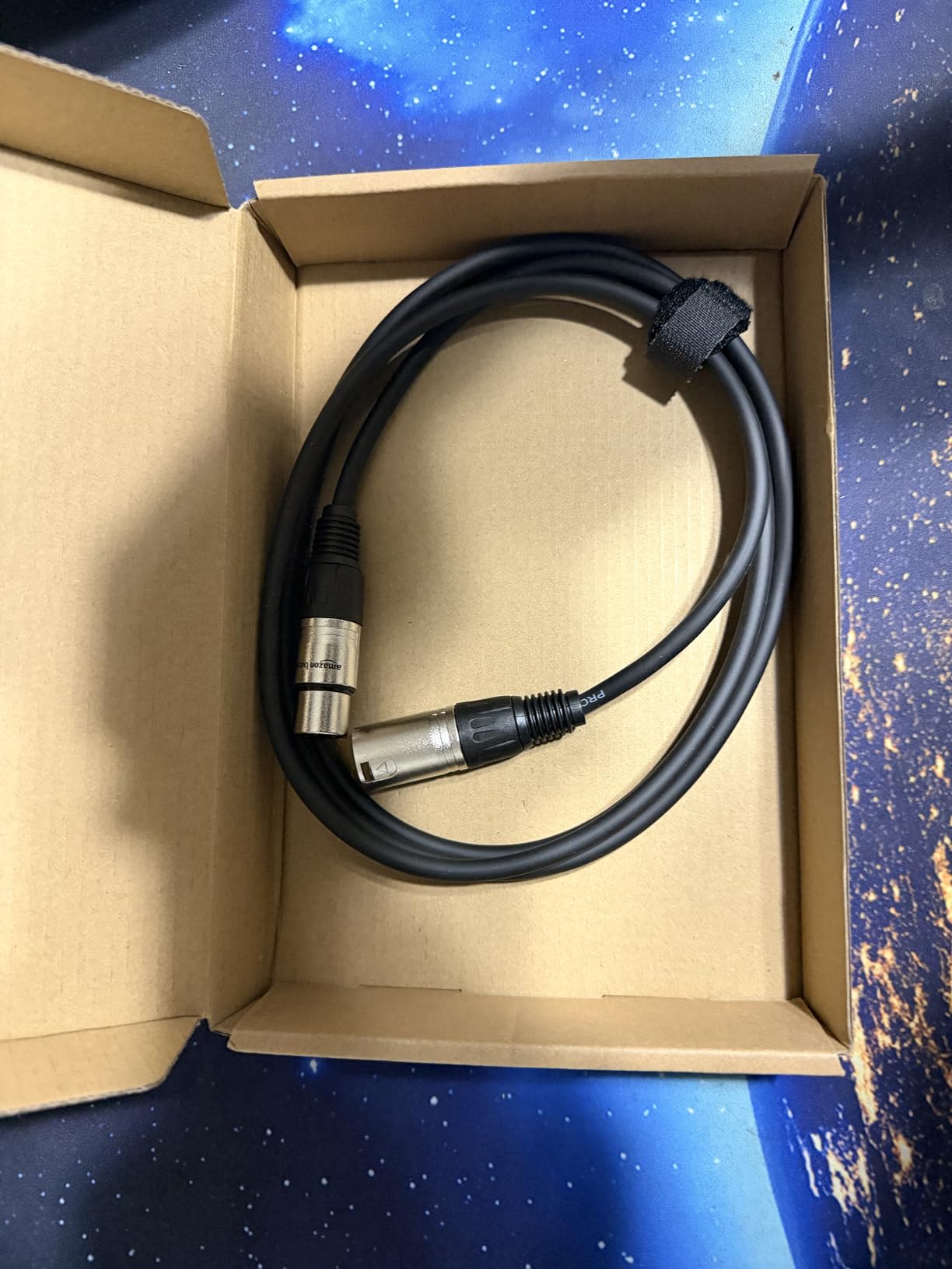 Amazon Basics XLR Male to Female Microphone Cable for Speaker or PA System, Recording Studio, All Copper Conductors, Low Noise Shielding, 6MM PVC Jacket, 6 Foot, Black customer photo 1