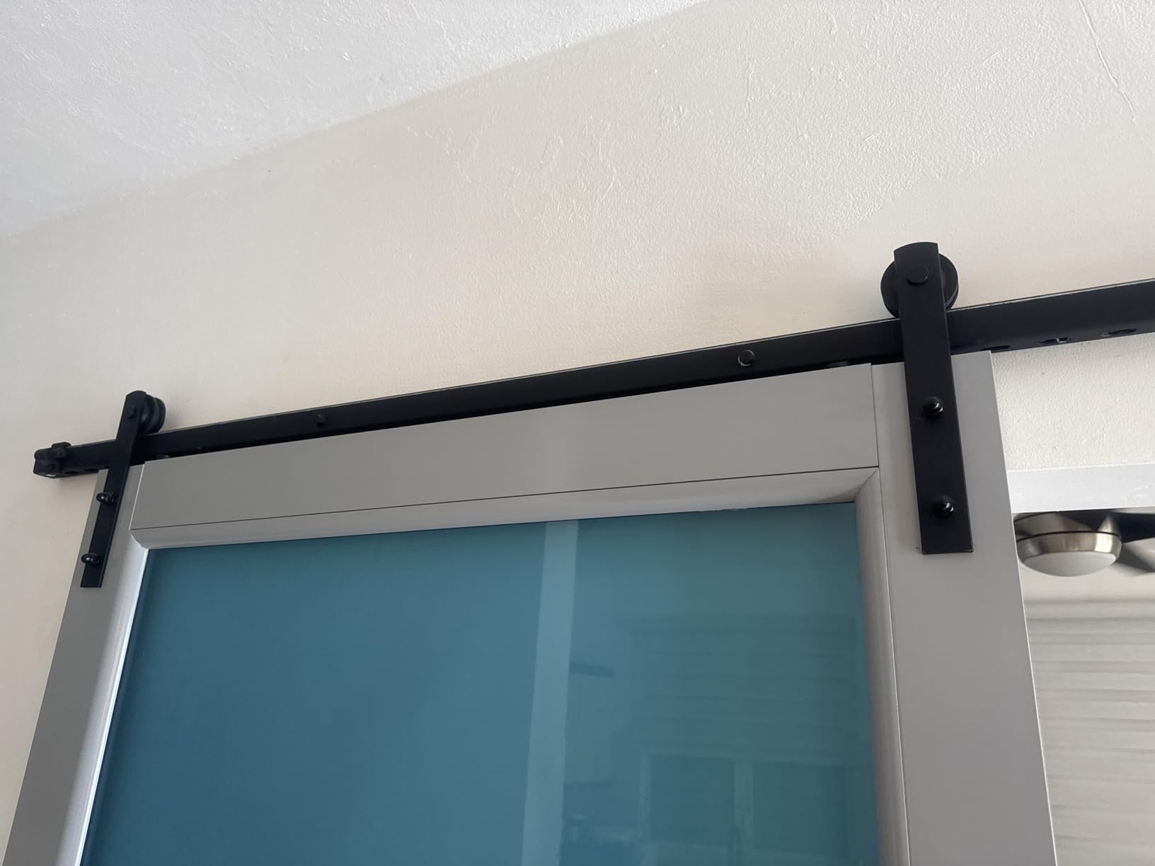 SMARTSTANDARD 6.6FT Barn Door Hardware kit, Barn Door Track, Sliding Door Hardware kit, Smoothly and Quietly -Heavy Duty Sturdy -Easy to Install, Fit 36
