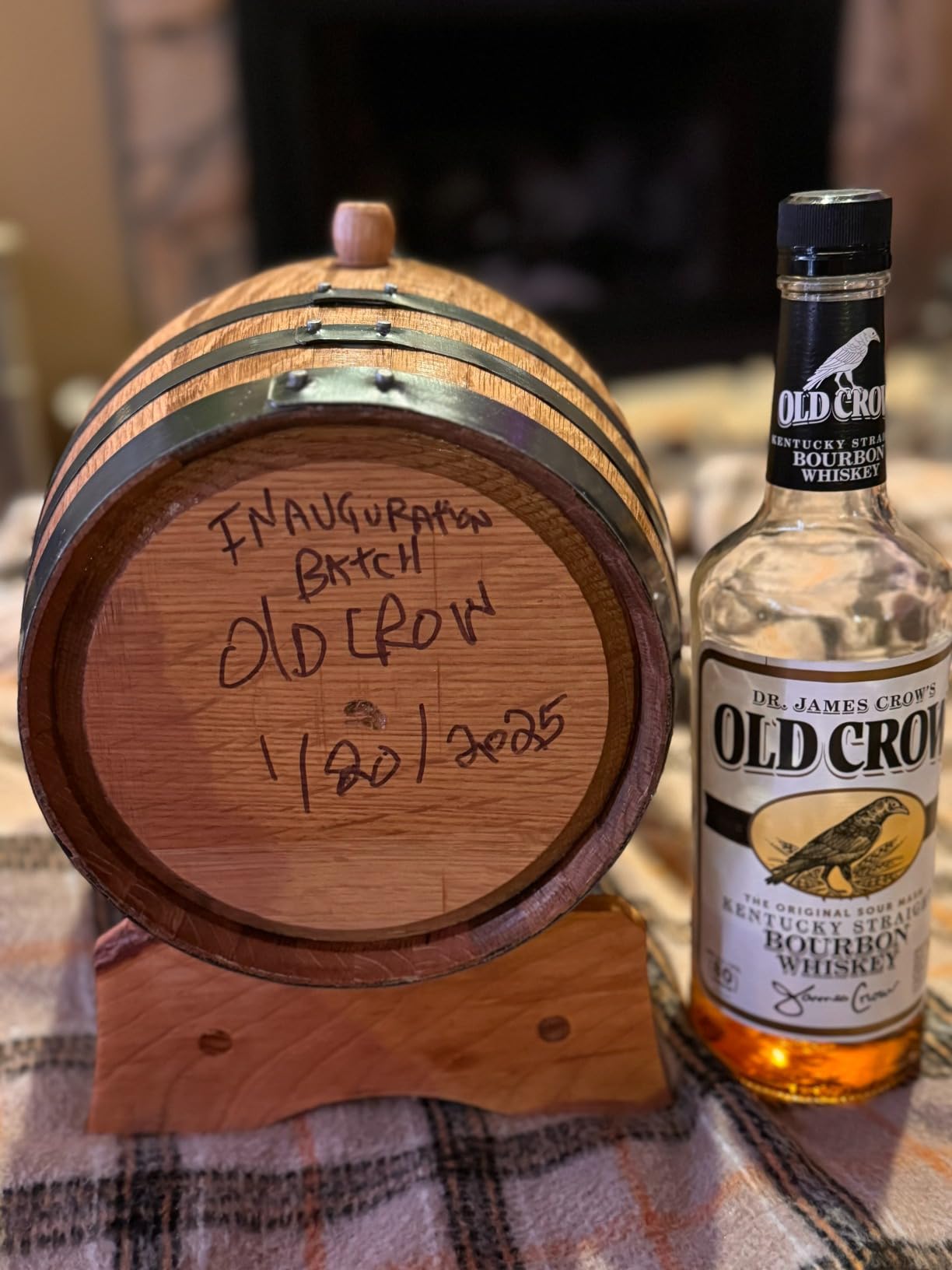 2 Liter Oak Bourbon Aging Barrel Dispenser with Stand, Bung and Spigot - Age Cocktails, Whiskey, Rum, Tequila, Beer, Wine and More! 2L Laser Engraved Mini Bourbon Barrels (B512) customer photo 2