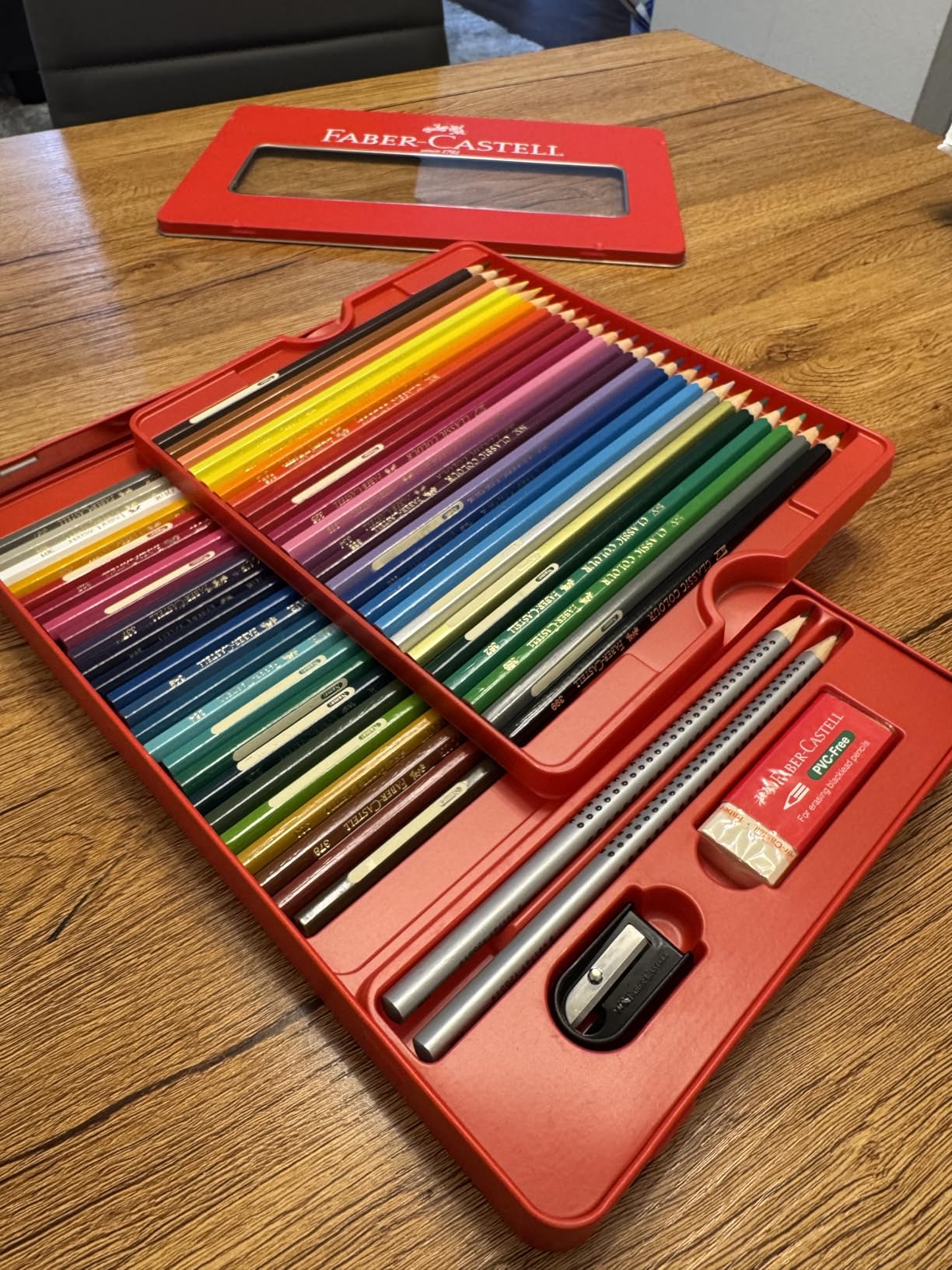 Faber-Castell Classic Colored Pencils Tin Set, 48 Vibrant Colors In Sturdy Metal Case customer photo 2