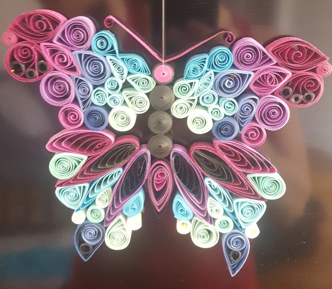 JUYA Paper Quilling Kit with Blue Tools 960 Strips Board Mould Crimper Coach Comb (Paper Width 3mm with Glue) customer photo 2