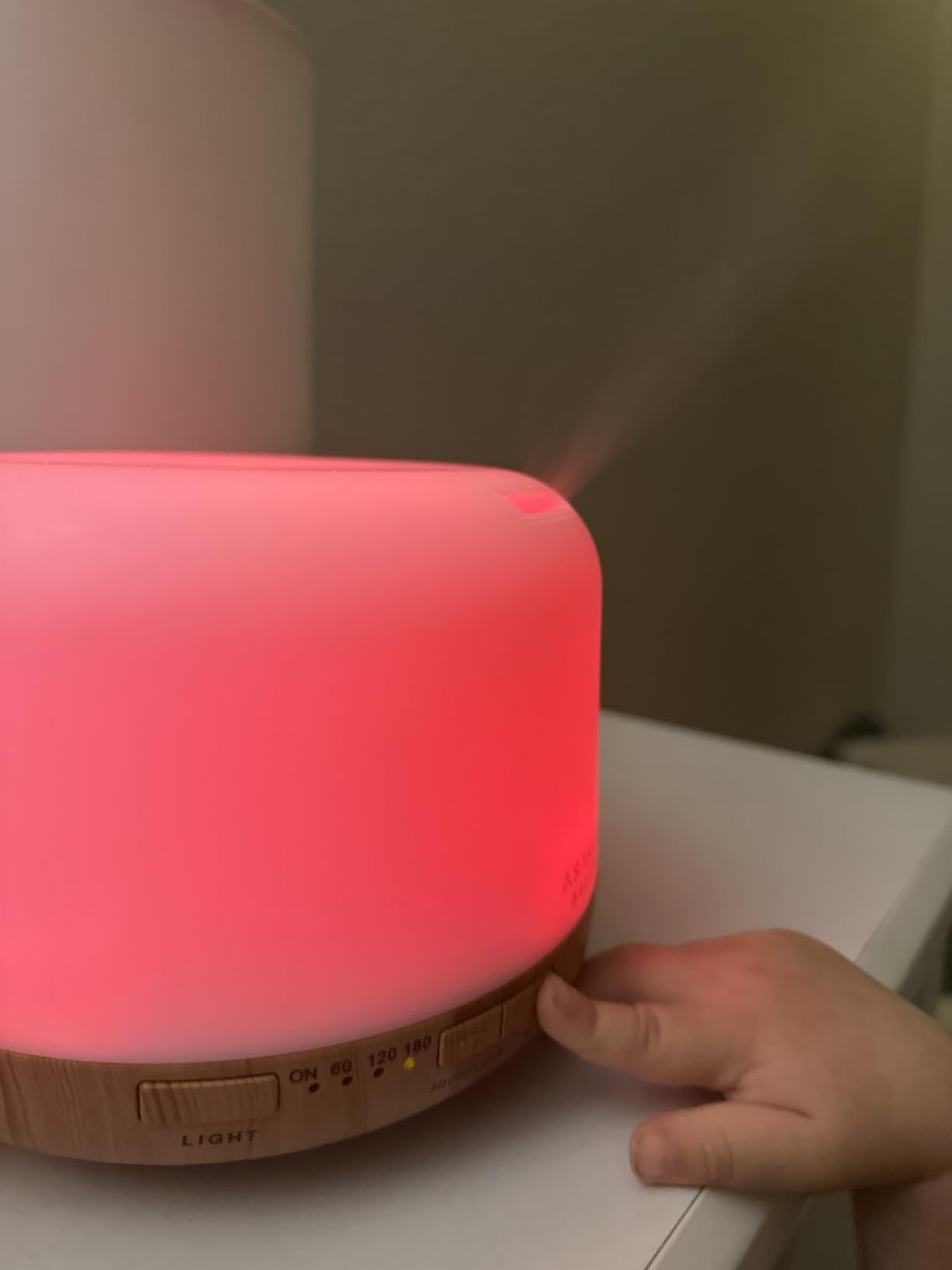 ASAKUKI Essential Oil Diffuser for Home, 500ML Aromatherapy Diffuser Humidifier with Remote Control, 7 Color LED Lights, Quiet Cool Mist Diffuser for Bedroom, Living Room, Office (Yellow) customer photo 2