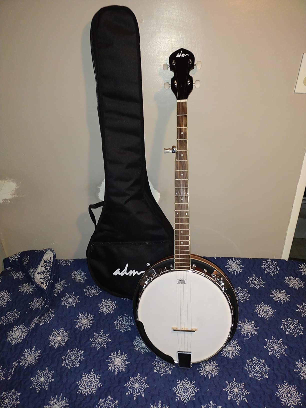 ADM Banjo 5 String Full Size Banjoes Set, 38 Inch Beginner Banjo Kit with Resonator, Remo Drum Head, Open or Closed Back, Gift Package Free Lessons for Adults Teenager, Brown customer photo 2