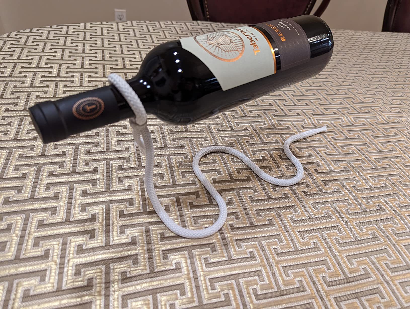 CdyBox Magic Rope Wine Bottle Holder Stand Rack Bar Gift (Rope) customer photo 1