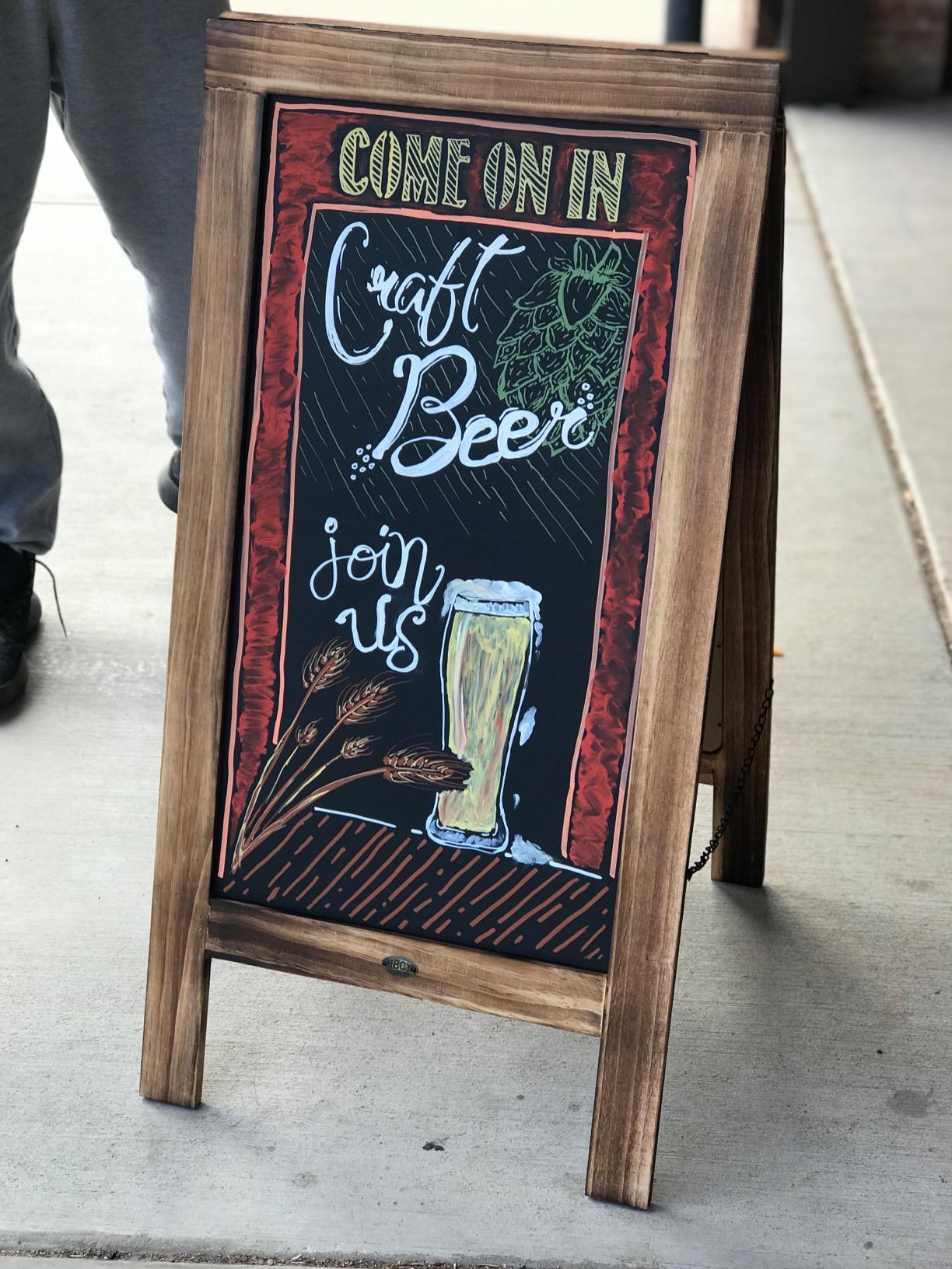 A Frame Chalkboard by HBCY Creations: 40x20 Solid Wood A-Frame Sign Rustic Brown Double-Sided Magnetic Board, Chalkboard Menu Board, for Restaurants, Cafés, Weddings - Heavy Duty Hinges customer photo 2