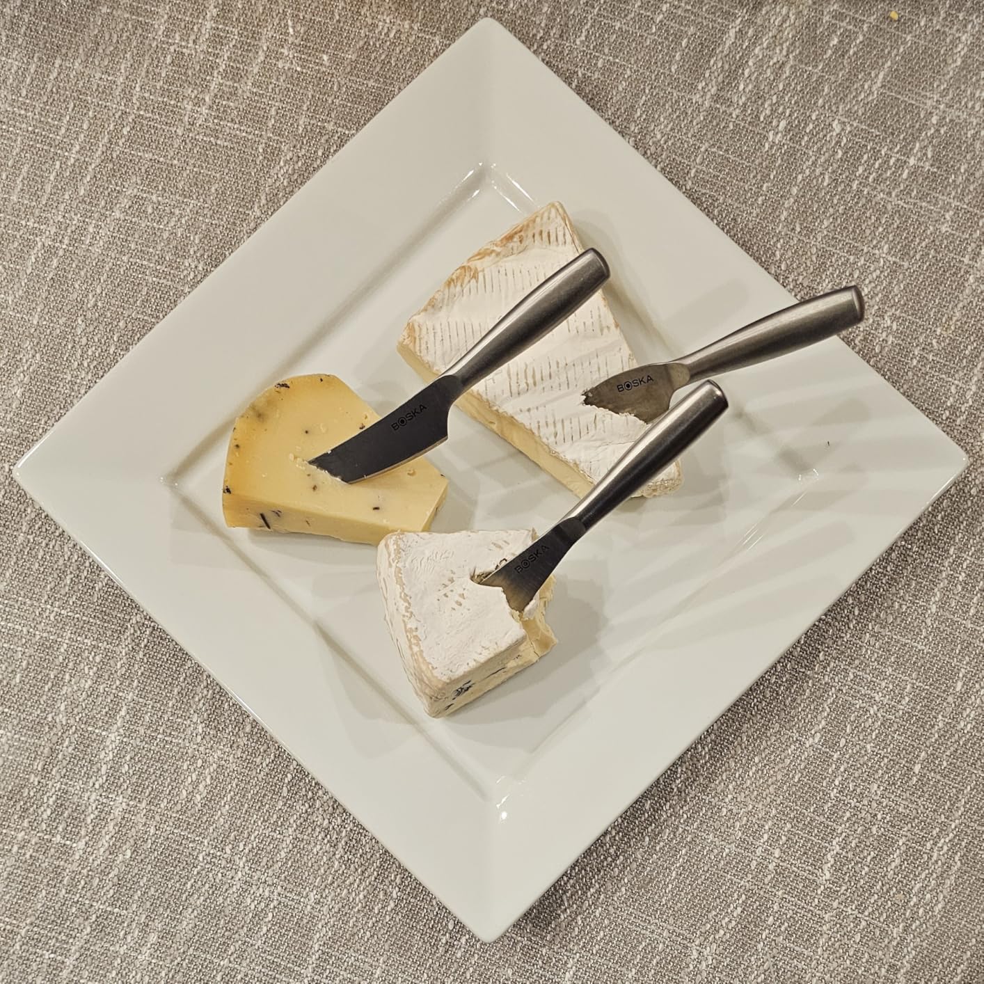 BOSKA Stainless Steel Cheese 4 Knife Set - Mini Copenhagen Knives For All Types of Cheese - Silver Non-Stick - Dishwasher Safe - For Kitchen Cooking customer photo 2