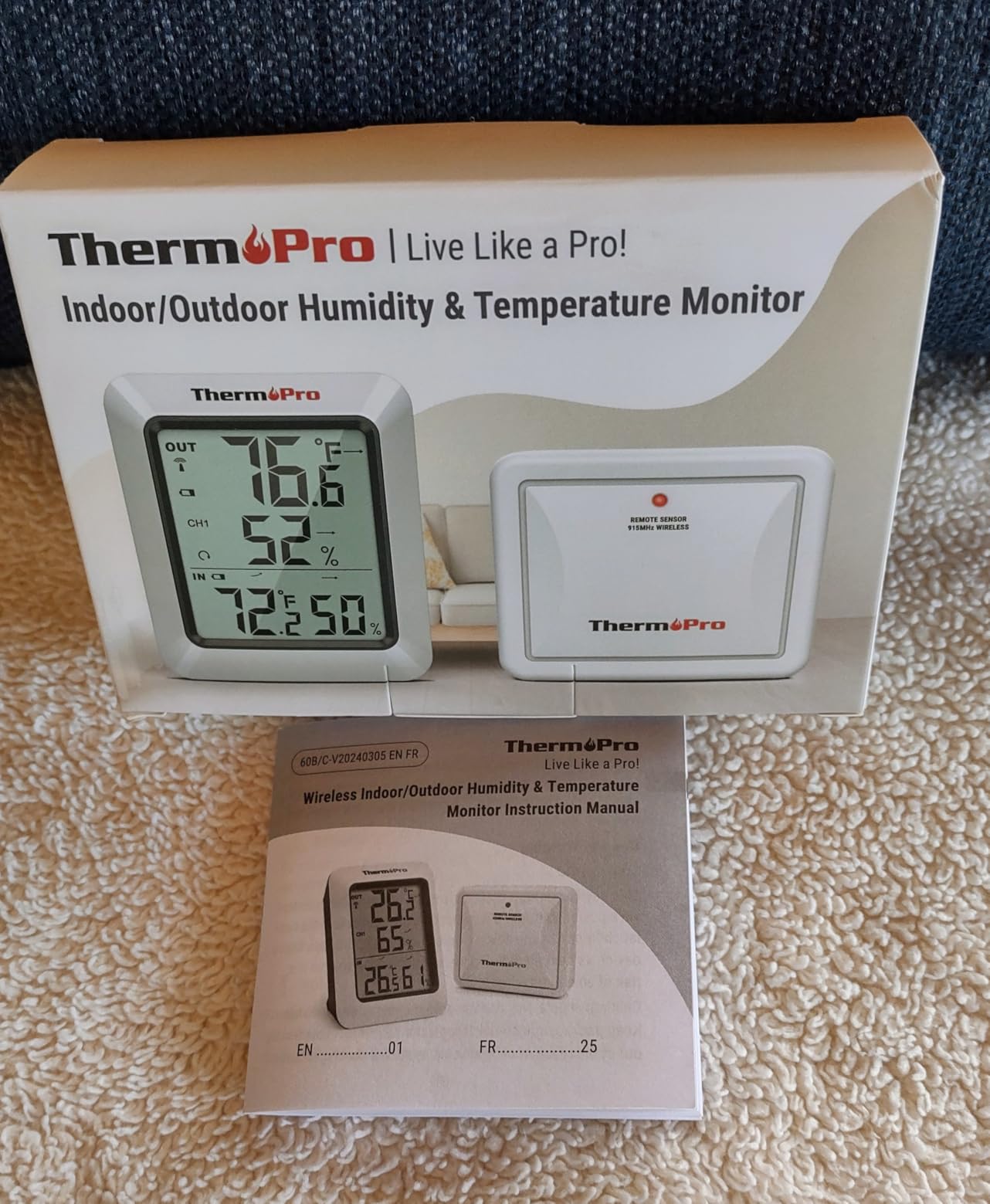 TempPro TP60 Digital Hygrometer Outdoor Thermometer Wireless Temperature and Humidity Gauge Monitor Room Thermometer with 500ft/150m Range Humidity Meter Temperature Indicators (Previously ThermoPro) customer photo 1