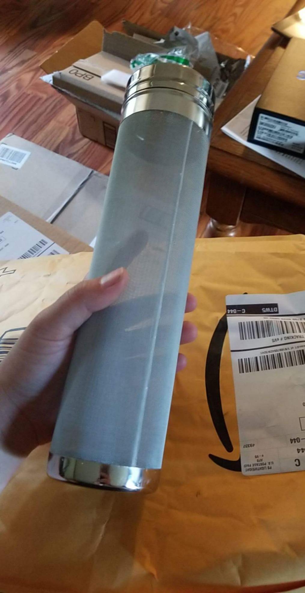 Beer Dry Hopper Filter,300 Micron Filter Stainless Steel Mesh Cornelius Keg for Home Beer Brewing Kettle (2.8 x 11.8 inch) customer photo 1