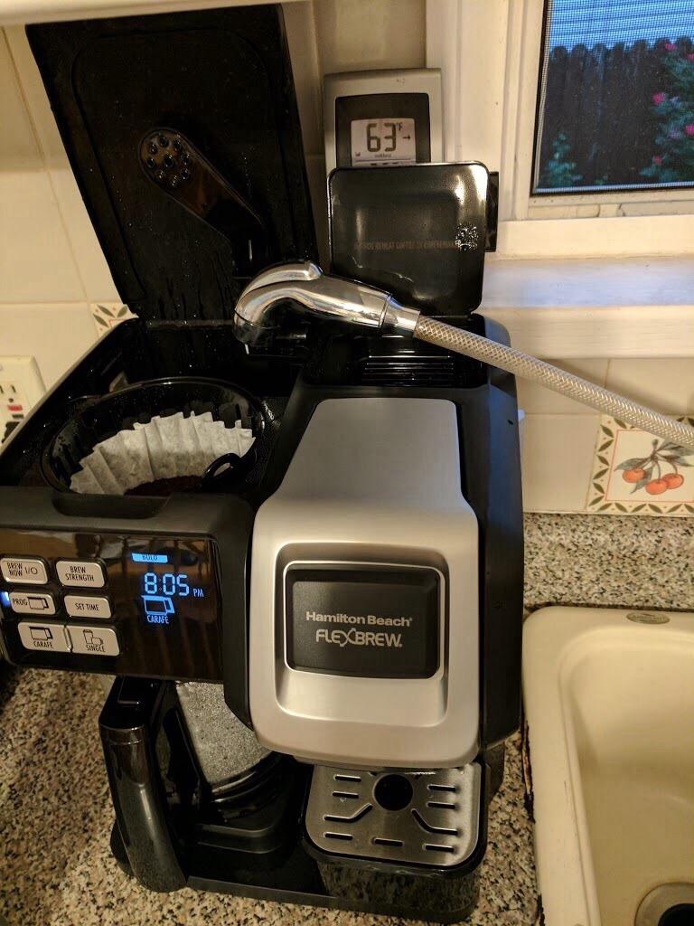 Hamilton Beach FlexBrew Trio 2-Way Coffee Maker, Compatible with K-Cup Pods or Grounds, Combo, Single Serve & Full 12c Pot, Black customer photo 1