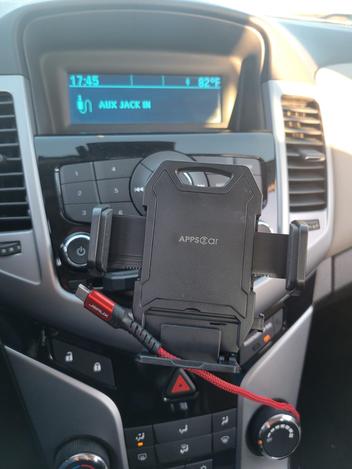 APPS2Car Sturdy CD Slot Phone Mount with One Hand Operation Design, Hands-Free Car Phone Holder Universally Compatible with All iPhone & Android Cell Phones, for Smartphone Mobile customer photo 2
