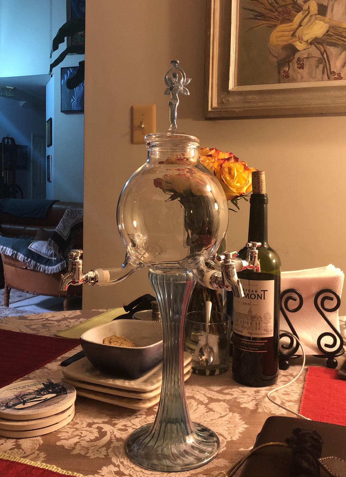 ALANDIA Absinthe Accessory Set Green Fairy 1x Fountain | 4x Reservoir Glasses | 4x Stainless Steel Spoons | 1x Sugar Cubes customer photo 1
