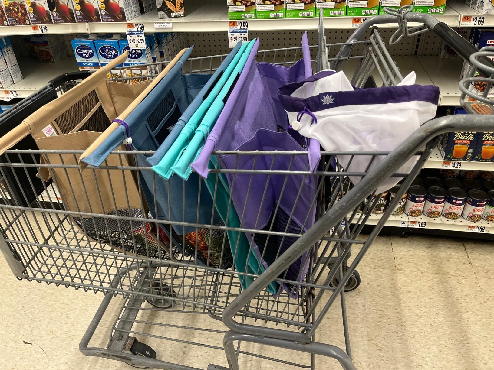 Lotus Original Trolley Reusable Shopping Bags (4-Pack) - Detachable and Reusable Grocery Bags with Insulated Bag customer photo 2