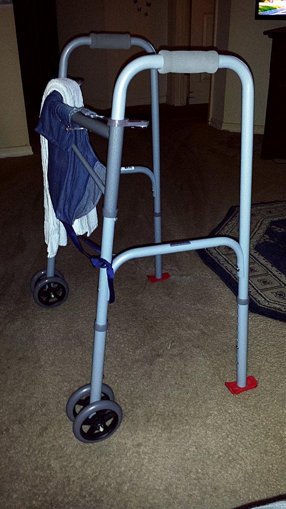 Medline Heavy Duty Bariatric Extra Wide Folding Walker with 5