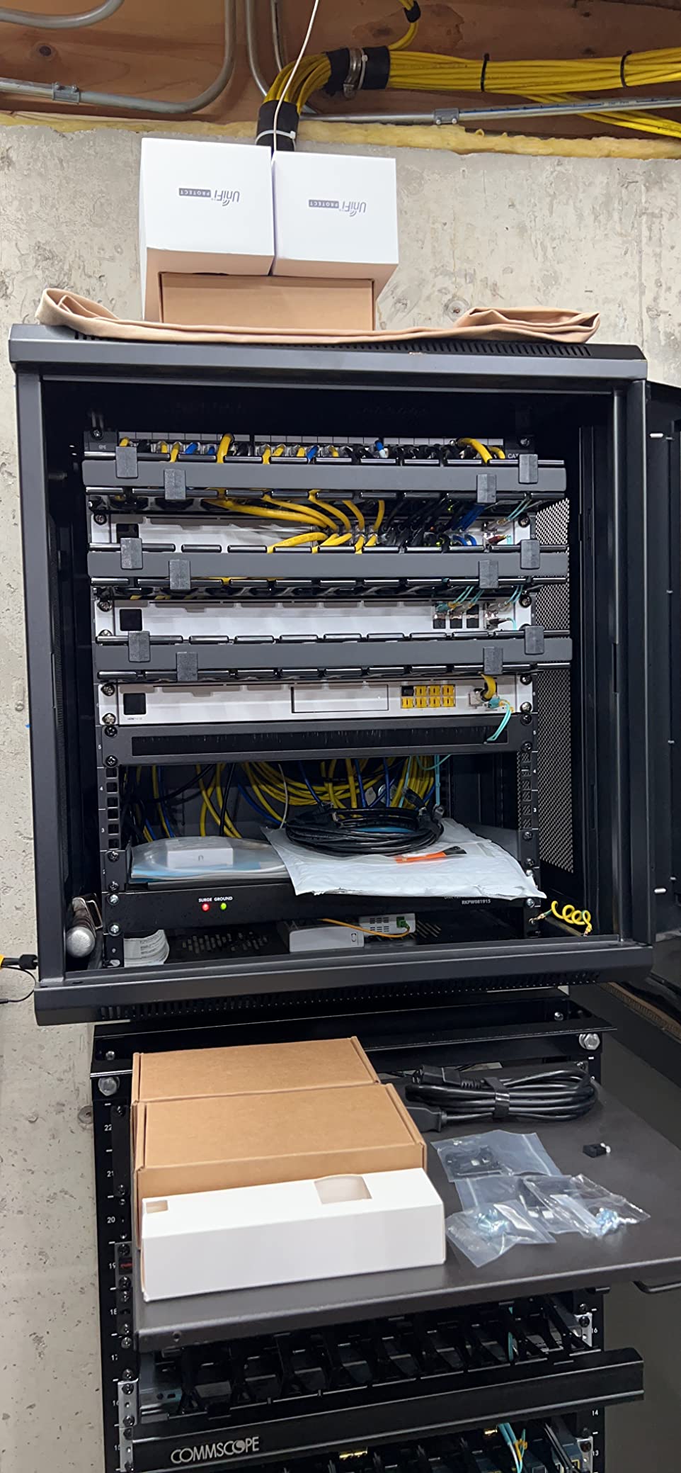 StarTech 4-Post 26U Wall Mount Network Cabinet w/ 1U Shelf, 19