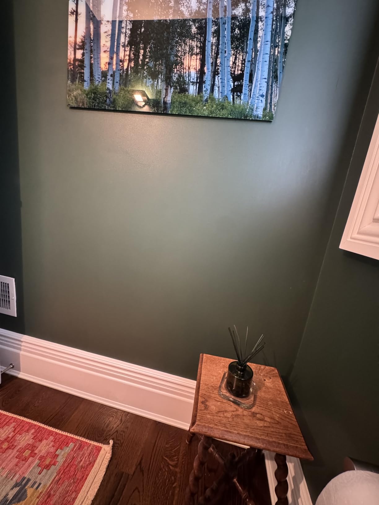 Thymes Frasier Fir Reed Diffuser Set - Includes Reeds, Fragrance Oil, and Frosted Glass Bottle - Fragrance Oil Diffuser - Room Fresheners - Luxury Home Decor - Green (Heritage, 4 fl oz) customer photo 2