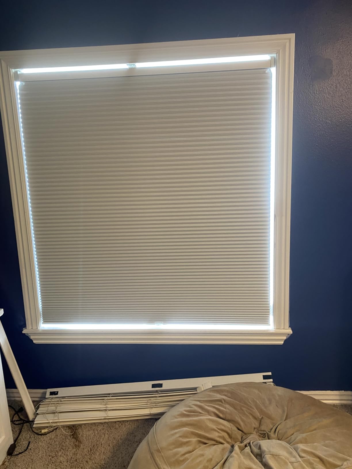 CHICOLOGY Cellular Shades - Cordless Honeycomb Blinds, Blackout or Light Filtering Window Shades for Home, Bedroom, Living Room, Kitchen, Office & Door Windows - Evening Mist, 30