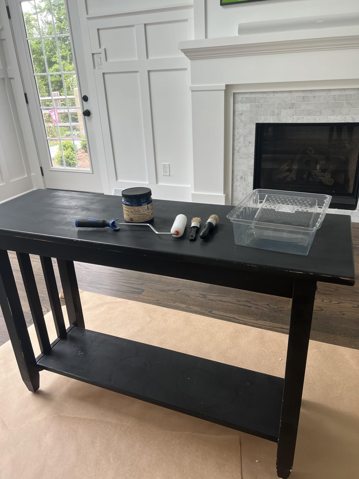Dixie Belle Paint Company Chalk Finish Furniture Paint - Caviar (16oz) - Matte Black Chic Chalk Mineral DIY Furniture Paint customer photo 2