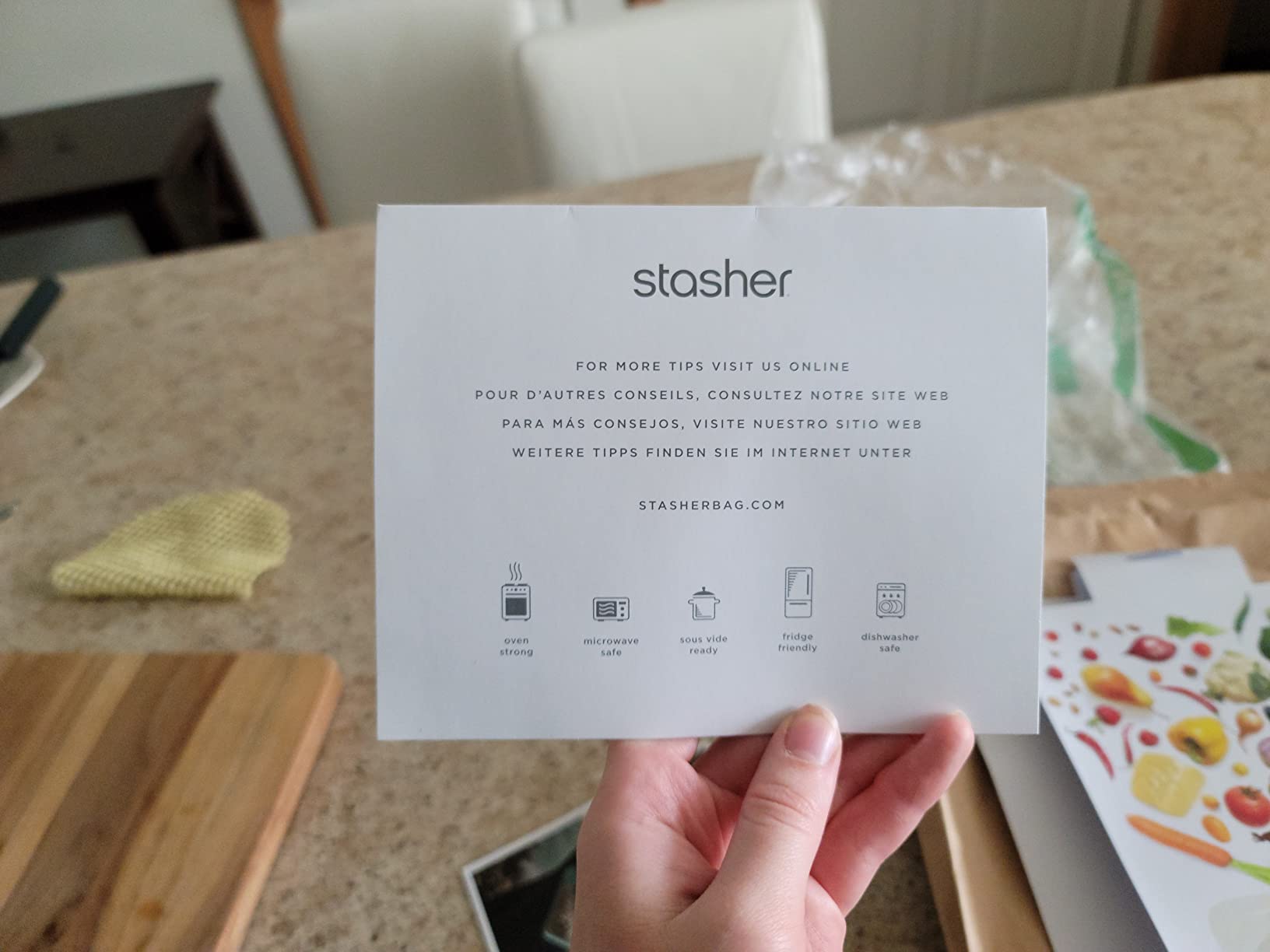 Stasher Silicone Reusable Food Storage Bag, Half Gallon Silicone Bag, Meal Prep, Reusable Freezer Bag, Microwave, Dishwasher, Oven Safe, Sous Vide, Eco Friendly, Food Storage Bag, 64 oz, Clear customer photo 2