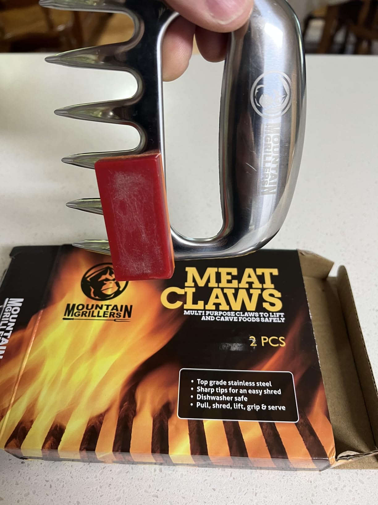 Mountain Grillers Meat Claws - Pulled Pork Shredder Tools for BBQ - Bear Claws for Shredding Meat on Grill, Smoker, or Barbecue - Heavy Duty Grilling Accessories customer photo 2