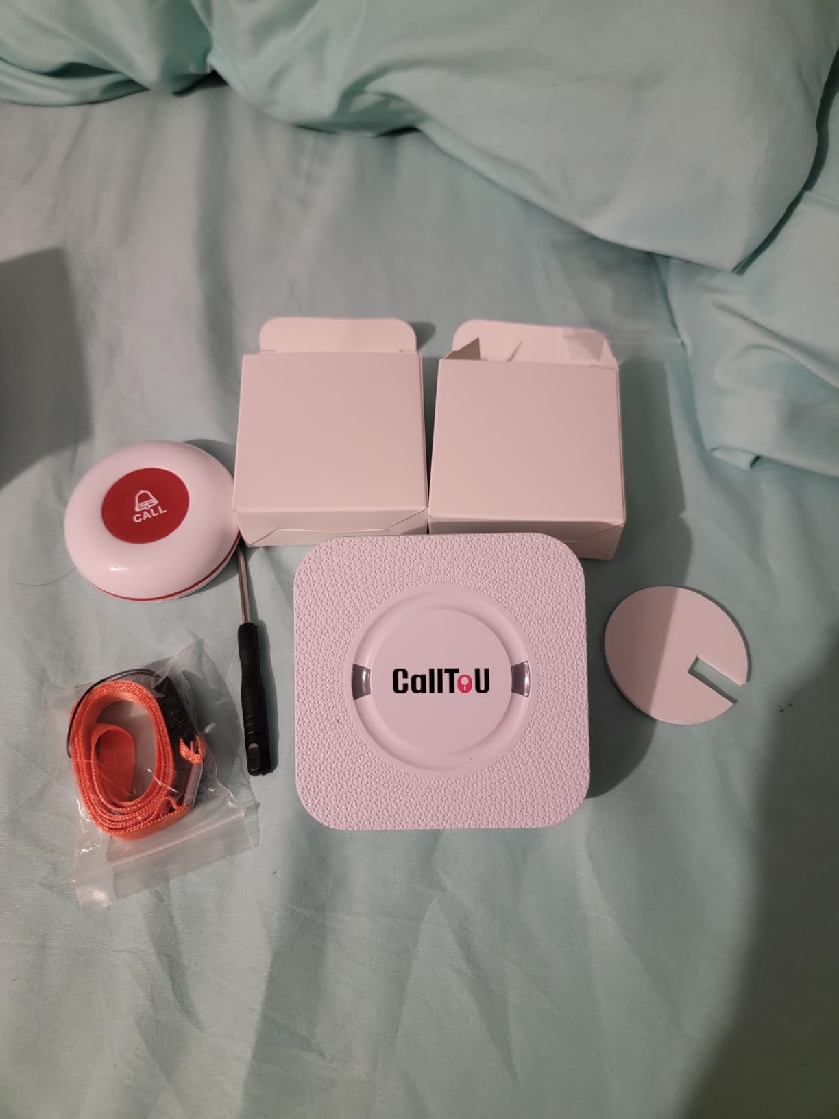 CallToU Wireless Caregiver Pager Call Button Call Bell Medical Alert System for Seniors Patients Elderly at Home 2 Waterproof Transmitters 3 Plugin Receivers customer photo 1