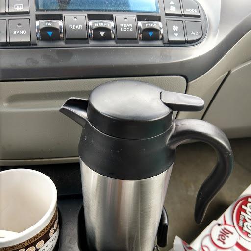 Sunsbell Portable Electric Car Kettle - 650ml Car Kettle Water Boiler 12V Car Heating Travel Cup Stainless Steel Car Heated Travel Mug Car Coffee Cup Warmer with DC 12V Charger for Car customer photo 2