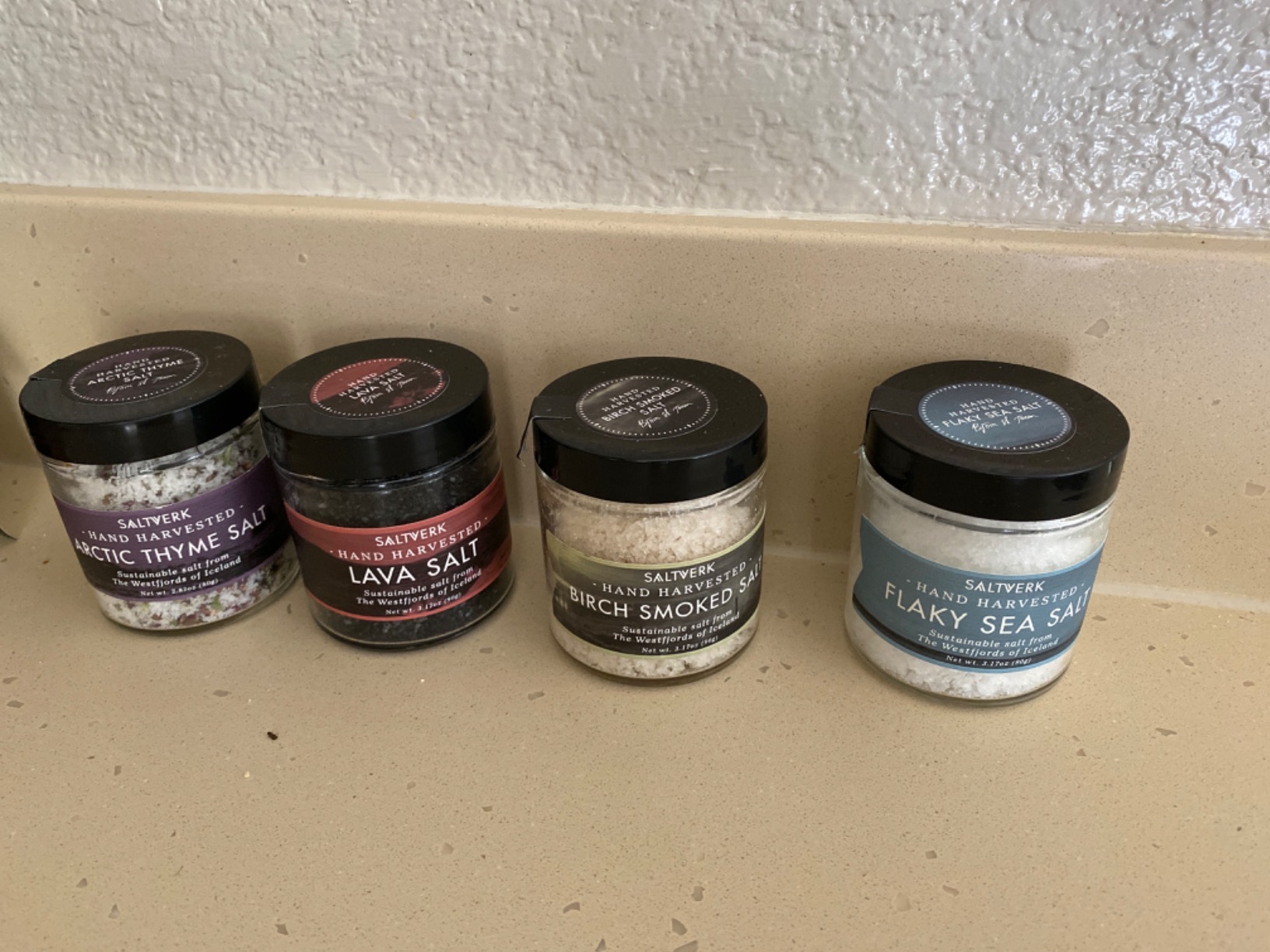 Saltverk Salt Gift Set - Includes 4 Jars - Flaky, Lava, Birch Smoked, Arctic Thyme Sea Salts - Gourmet, Icelandic, Hand Harvested and Sustainably Made - 12.33 Oz Total customer photo 1