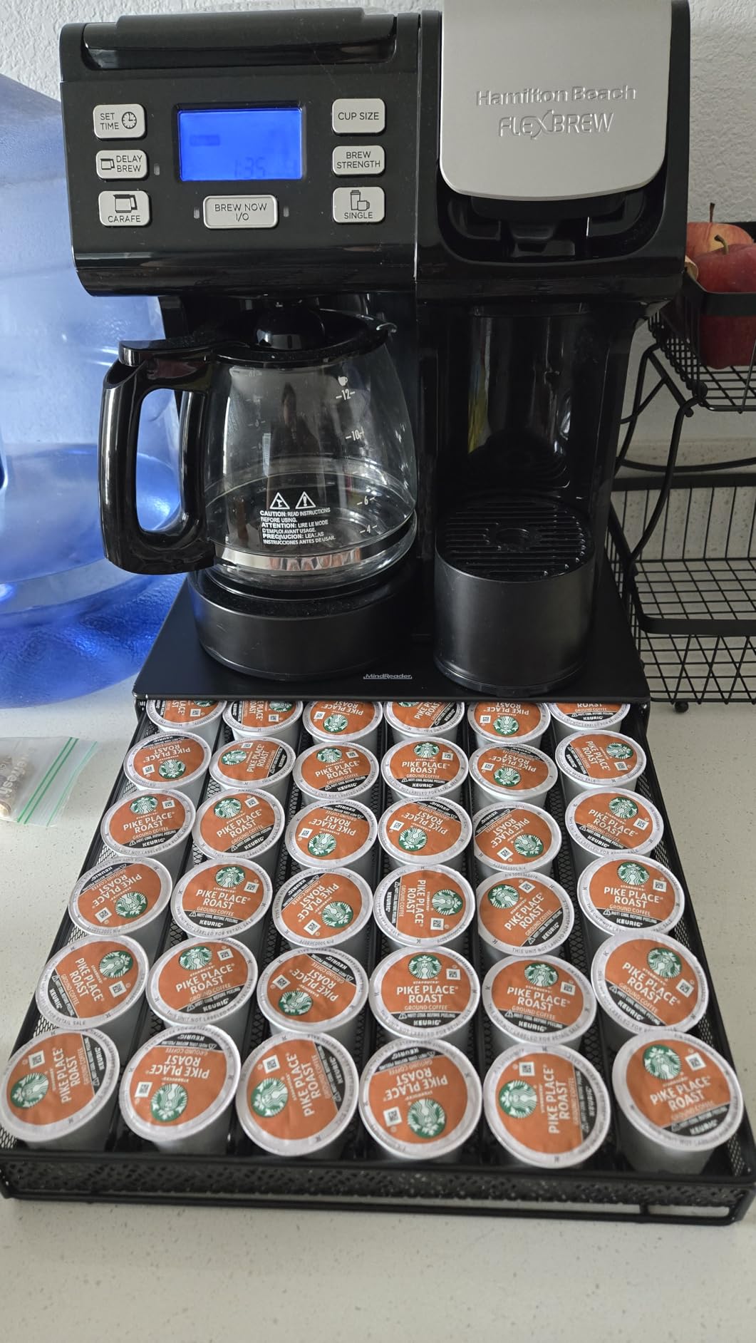 Mind Reader Single Serve Coffee Pod Drawer, 36 Pod Capacity, Countertop Organizer, Removable Dividers, Metal, Black customer photo 1