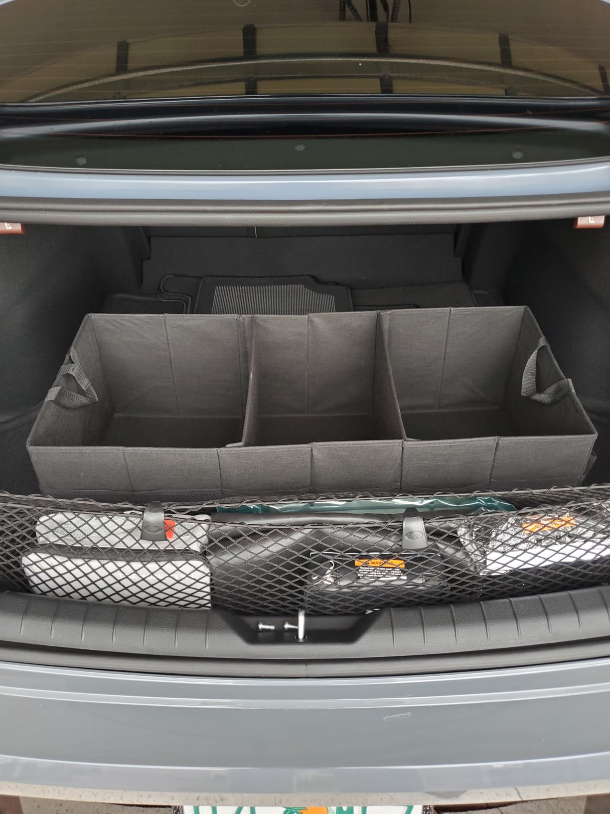 MIU COLOR Trunk Organizer for SUV, Car Organizer, Collapsible Trunk Organizer for Car, Non-Slip Bottom, Storage Organizer for Sedans, Van, Jeep, Grocery, Large 3 Compartments, Black 32