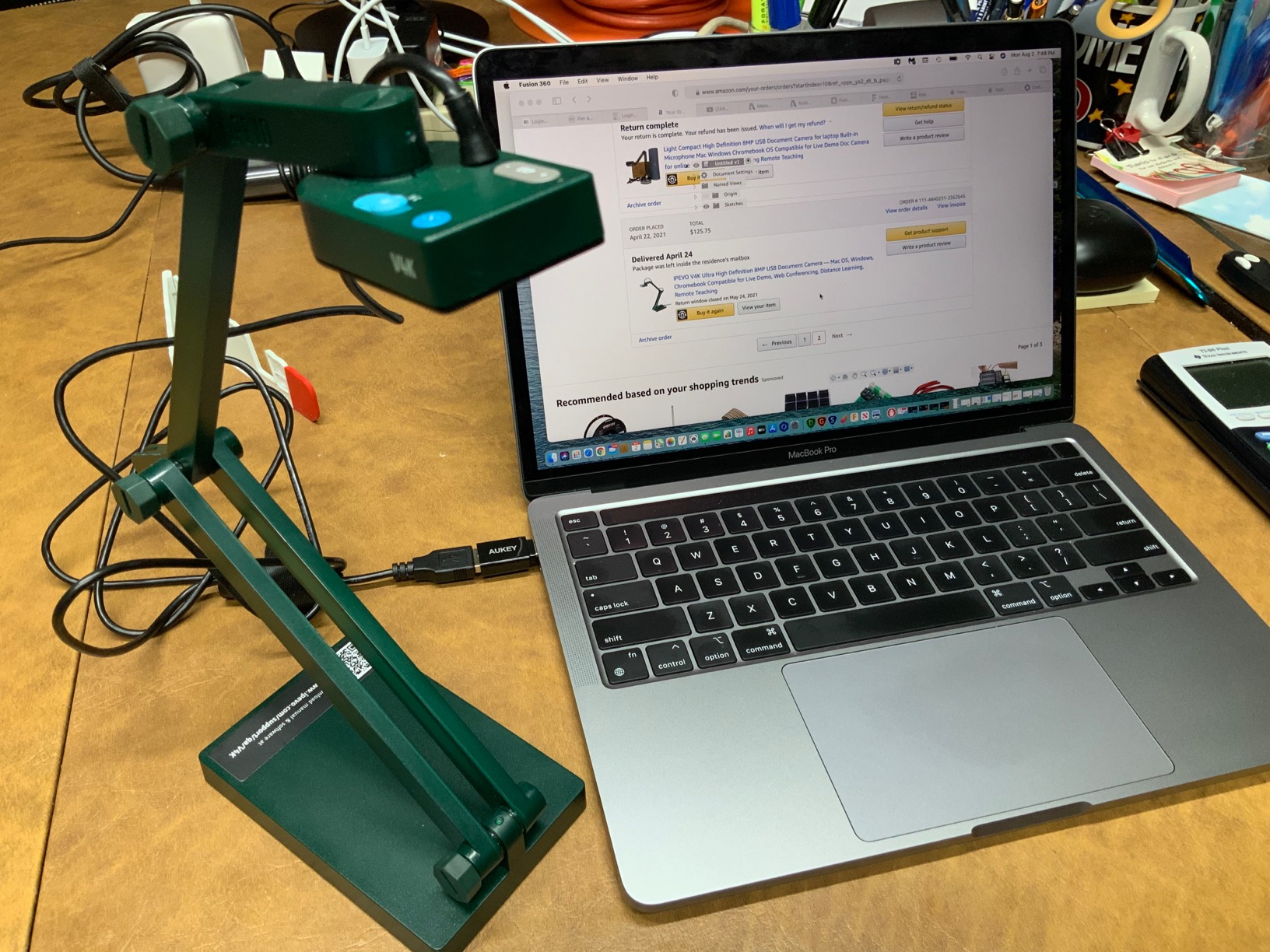 IPEVO V4K Ultra High Definition 8MP USB Document Camera customer photo 1