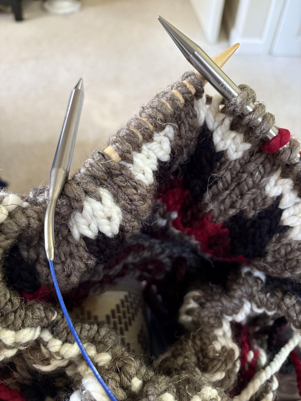 Circular Knitting Needles Set Round Needle Metal Magic Loop 40 Inch Size 15 11 9 7 4 1.5 customer photo 2