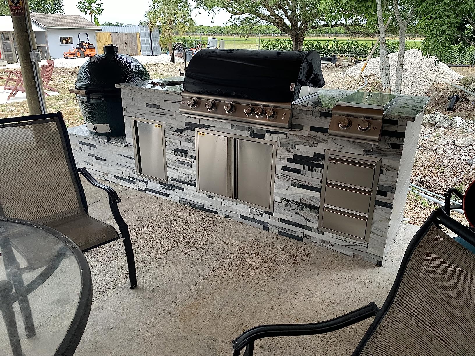 Heavy-Duty Stainless Steel Outdoor | Blaze Double Side Burner Natural Gas Grill Barbeque | LED Lights Thermometer | Best Of Backyard For Grilling Masters | BLZ-SB2LTE-NG customer photo 2