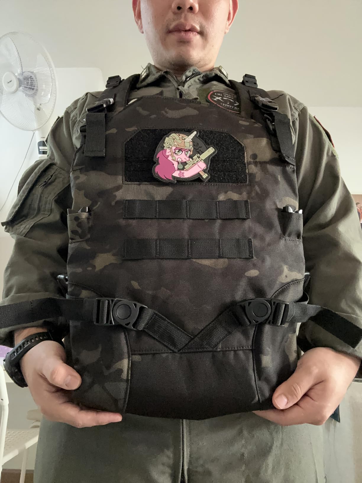 Tactical Baby Gear Tactical Baby Carrier for Dads - Ergonomic, Hip Healthy & Comfortable for Infants and Toddlers (8-33 lbs), Black Camo customer photo 1