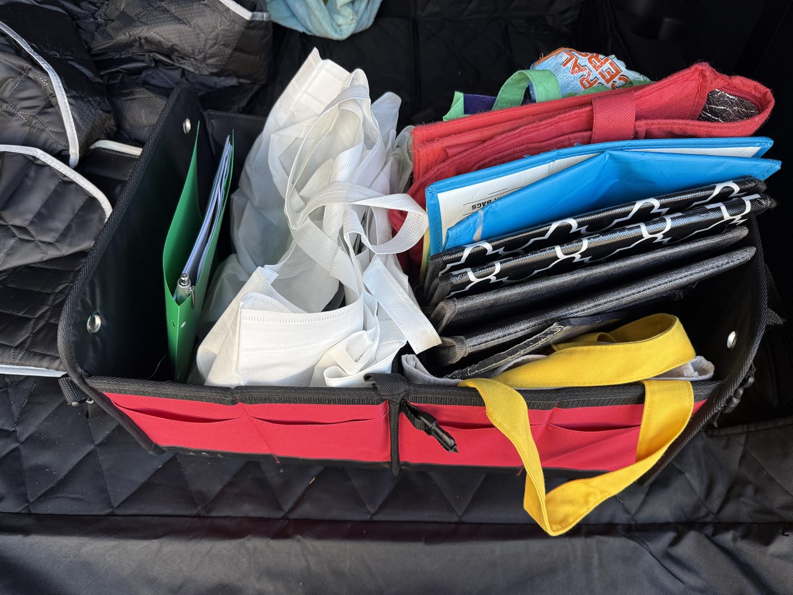TRUNKCRATEPRO XL Heavy-Duty Trunk Organizer - Reinforced SUV & Truck Cargo Storage with 6 Adjustable Compartments, Non-Slip Base & Securing Straps (Foldable Design, Black) customer photo 2