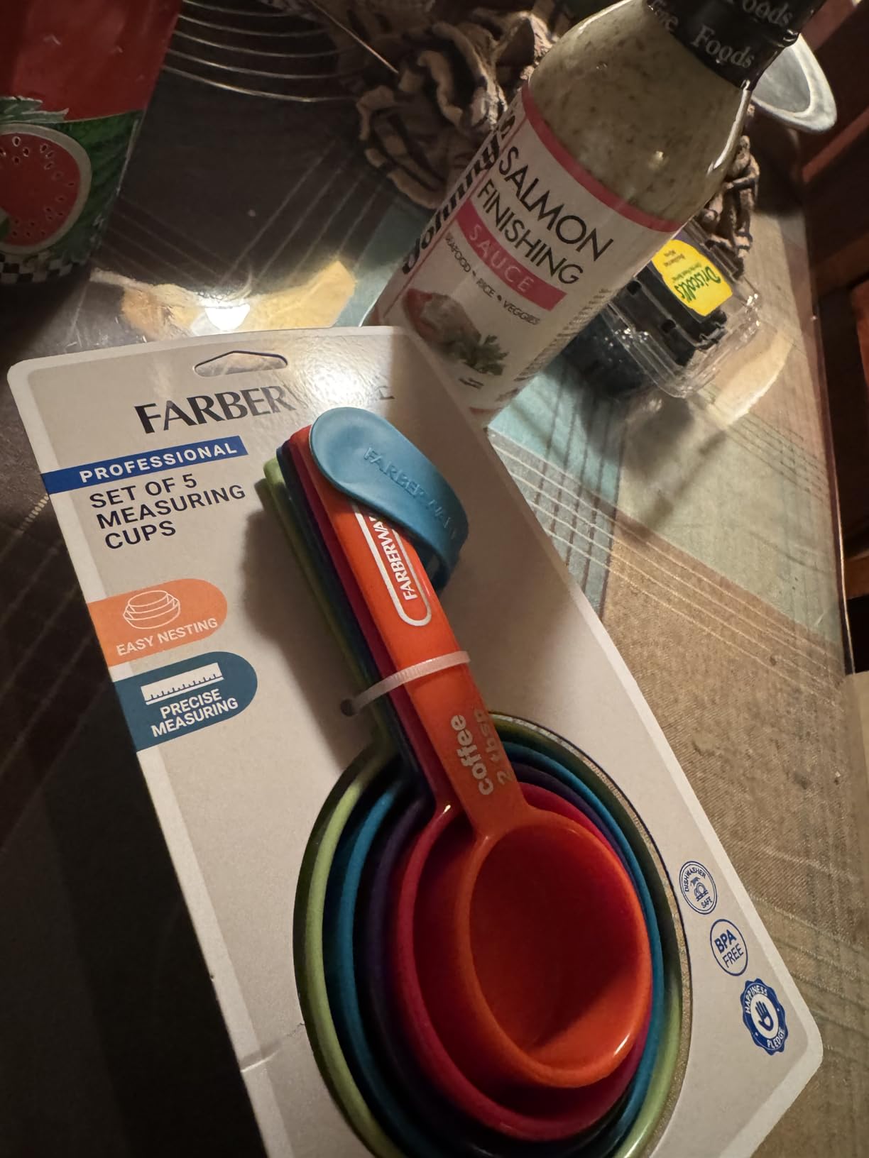 FARBERWARE 5-Piece Measuring Cup Set with Coffee Scoop, Durable Plastic Nesting Measuring Cups with Easy-Read Markings, BPA-Free, Dishwasher Safe customer photo 1