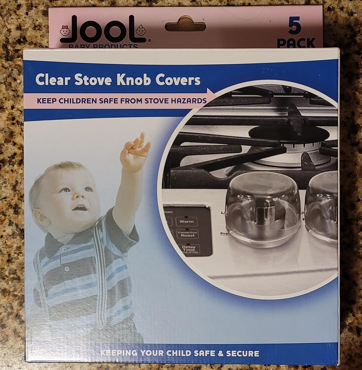 Jool Baby Clear Stove Knob Covers (5 Pack) Child Safety Guards, Durable Design - Baby Proof customer photo 1