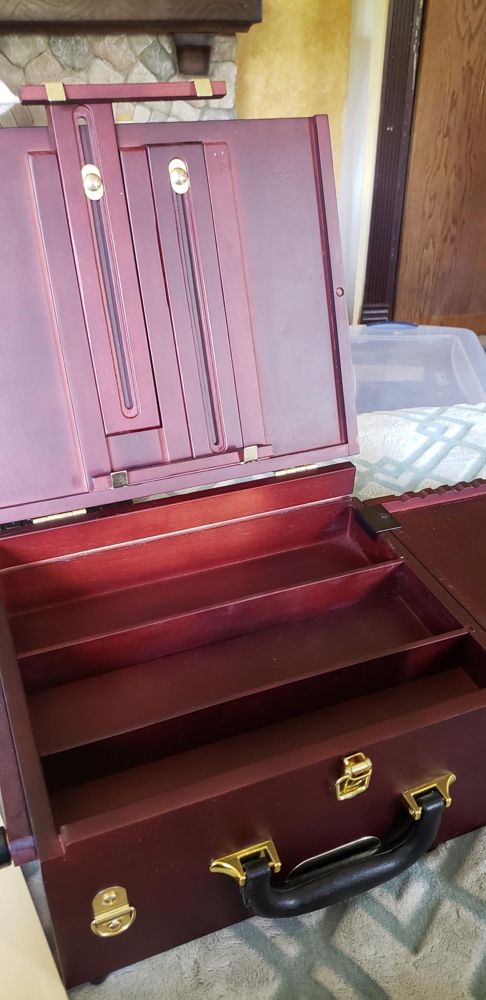 Soho Urban Artist Pochade Box for Plein-Aire Painting French Easel, Lightweight, Portable & Adjustable, Mahogany Finish customer photo 1
