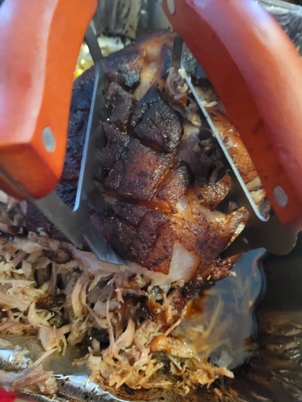 Meat Handler Shredder Claws Set Of 2 - Wood Stainless Steel BBQ Pulled Pork Paws For Shredding Handing Carving Food customer photo 1