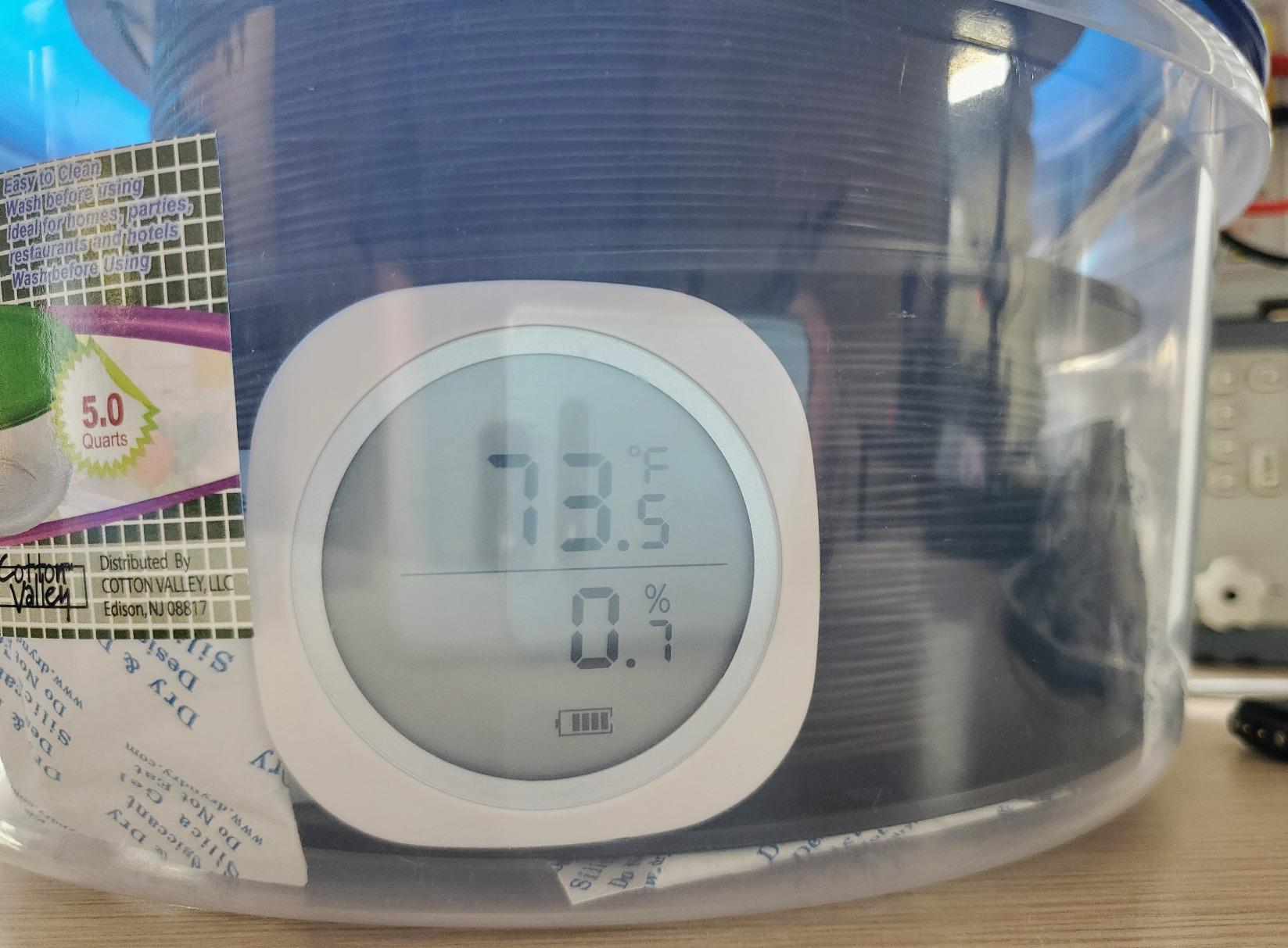 Inkbird IBS-TH1 Plus Wireless Bluetooth Temperature and Humidity Monitor Thermometer and Hygrometer Used for Brewing Meat Plant Cigar Storage (Battery not Included) customer photo 1