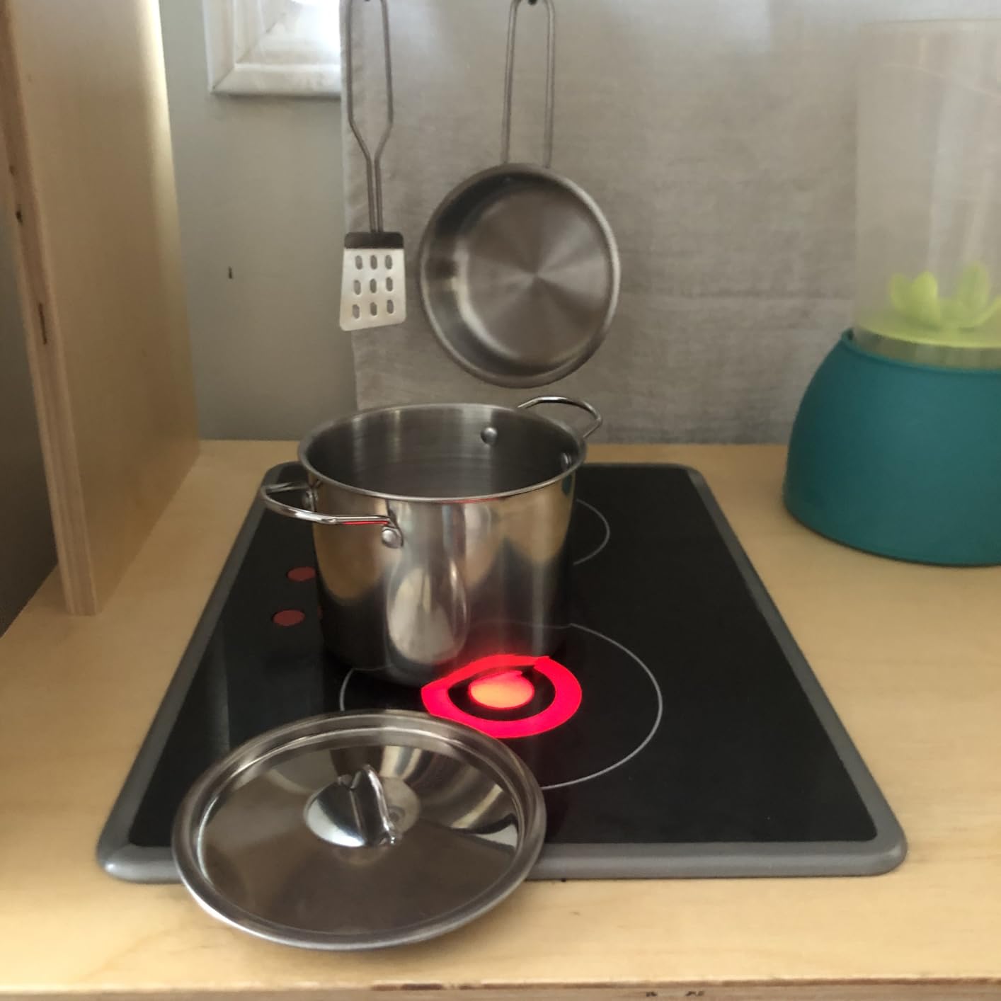 Play Pots and Pans Toys for Kids - Kitchen Playset Pretend Cookware Mini Stainless Steel Cooking Utensils Development Toys for Toddlers & Children Ages 3 Years and up customer photo 2