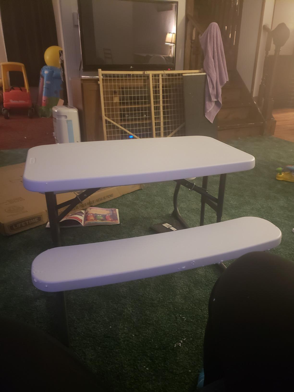 LIFETIME Kid's Picnic Table, White customer photo 2