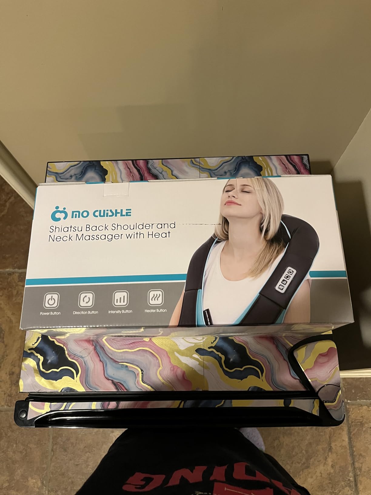 Mo Cuishle Fathers Day Dad Gifts, Shiatsu Back Shoulder and Neck Massager with Heat, Electric Deep Tissue 4D Kneading Massage, Best Gifts for Women Men Mom Wife Husband her him, Mothers Day, Christmas customer photo 1