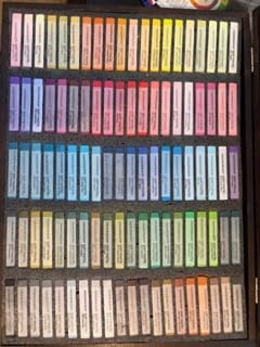 COLOUR BLOCK Soft Pastels for Artists - 100 Colors Square Chalk Pastels Set in Wooden Box customer photo 1