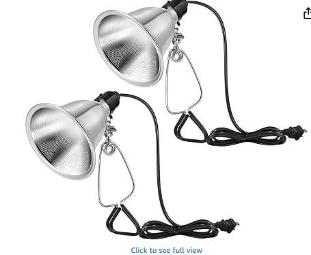 VIVOSUN Clamp Lamp Light with Detachable 8.5 Inch Aluminum Reflector up to 150 Watt E26 Socket (No Bulb Included), 6 Feet Cord, UL Listed, Pack of 2 customer photo 2