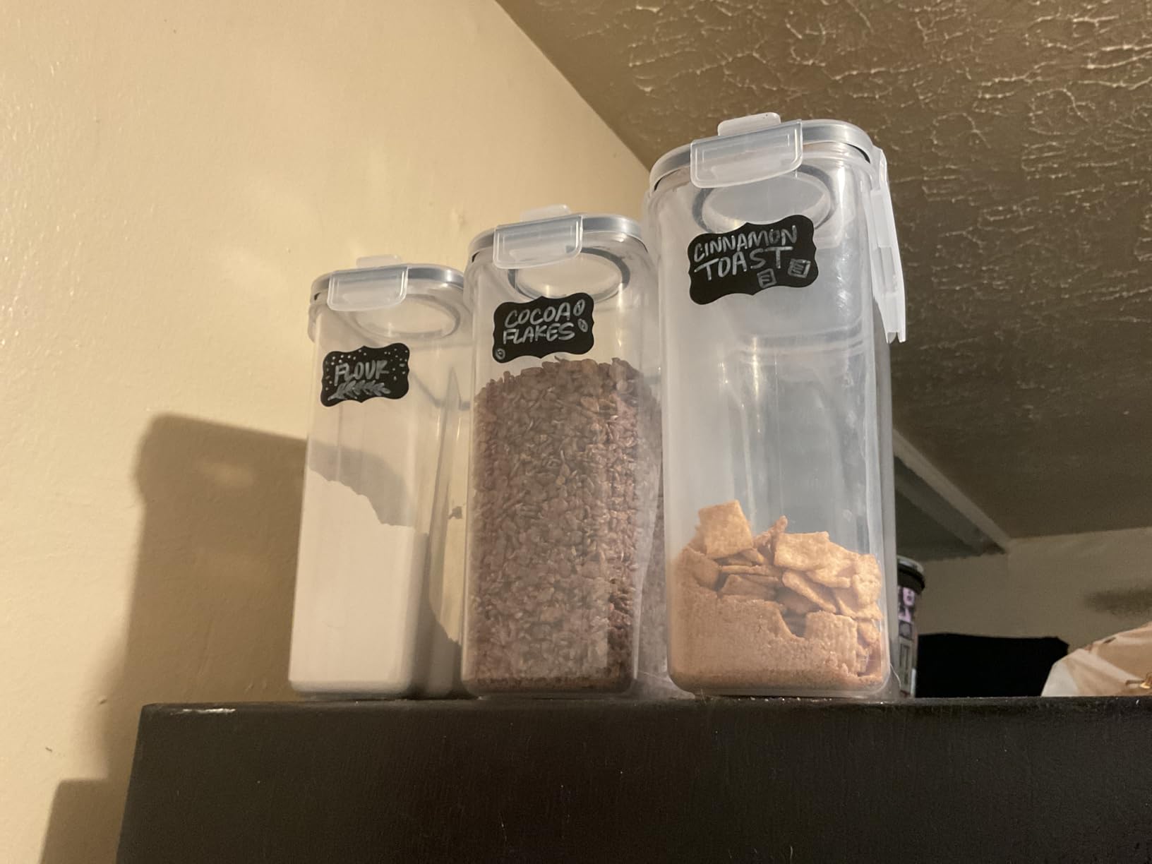 Cereal Containers Storage Set - 4 Piece Airtight Large Food Storage Containers (135.2oz), BPA Free customer photo 1