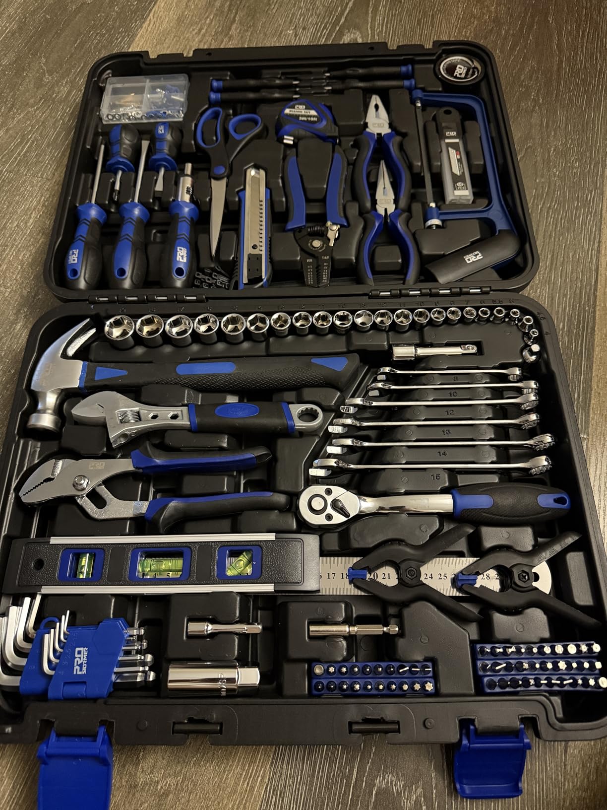 Prostormer 259-Piece Tool Kit, General Household Hand Tool Set with Plastic Storage Toolbox, Portable Complete Repair Tool Box for Home and Car customer photo 1