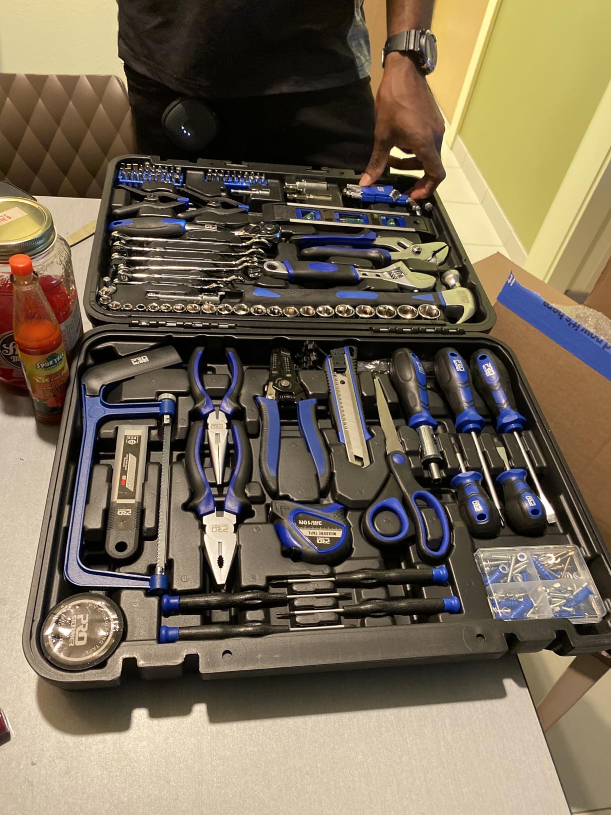 Prostormer 259-Piece Tool Kit, General Household Hand Tool Set with Plastic Storage Toolbox, Portable Complete Repair Tool Box for Home and Car customer photo 2