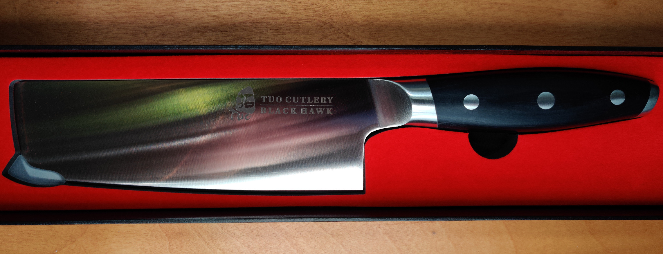 TUO Kiritsuke Chef Knife, 8.5 inch Asian Kitchen Knife for Cutting Fish & Meat, High Carbon German Steel Japanese Blade-Type with Ergonomic Handle customer photo 2