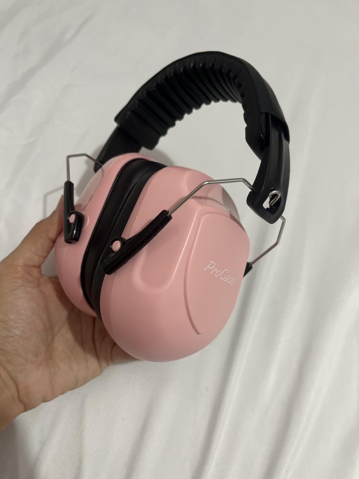 ProCase Noise Reduction Ear Muffs, Sound Proof Ear Protection, NRR 28dB Noise Cancelling Headphones for Adults Kids Autism, Hearing Protection for Shooting Gun Range Mowing -Red customer photo 1