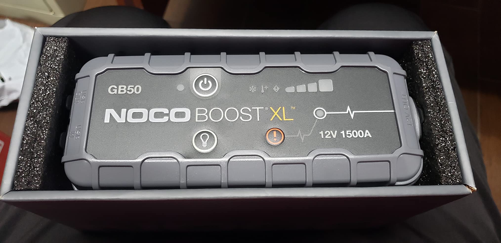 NOCO Boost GB50: 1500A UltraSafe Jump Starter - 12V Lithium Battery Booster Pack, Portable Jump Box, Power Bank & Jumper Cables - for 7.0L Gas and 4.5L Diesel Engines customer photo 2