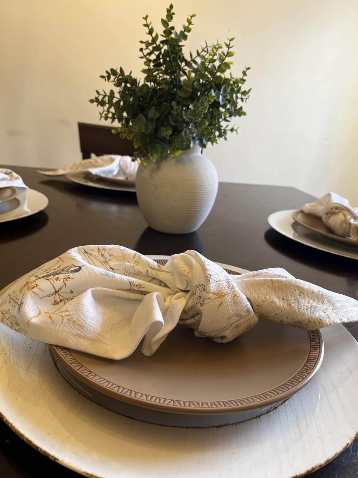 Maison d' Hermine Cloth Napkins Set of 4 100% Cotton Everyday Reusable Square Napkins Cloth Washable Dinner Party Wedding Restaurant Easter Decorations Spring/Summer (Ibiza - Blue, 20